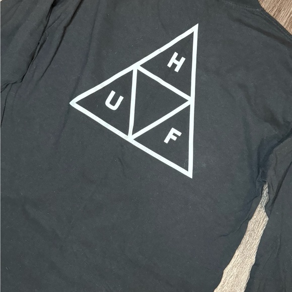 Black HUF Men's Long Sleeve Shirt - Picture 3 of 4